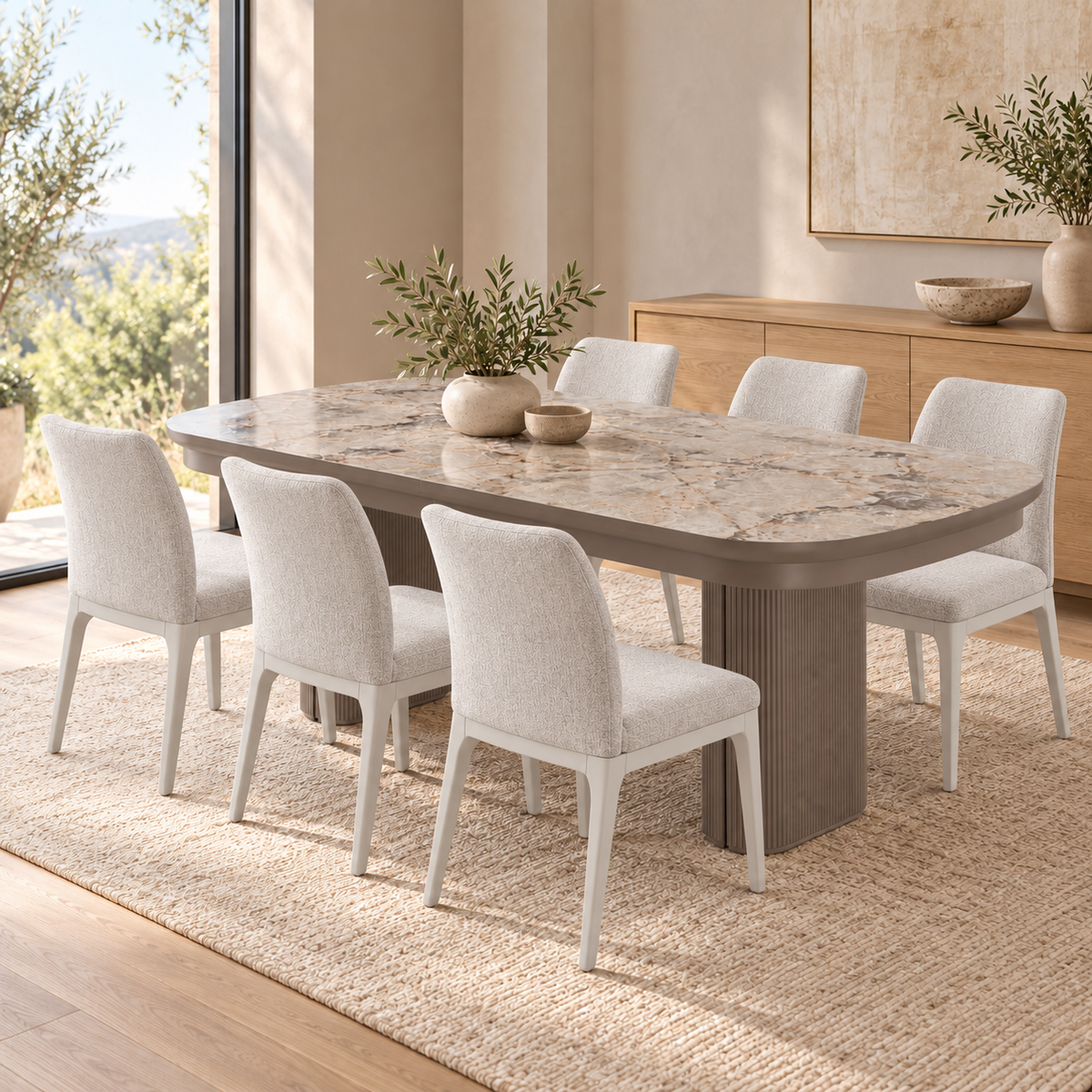 Essgruppe Asia 200-500 cm + 6 x Toronto
