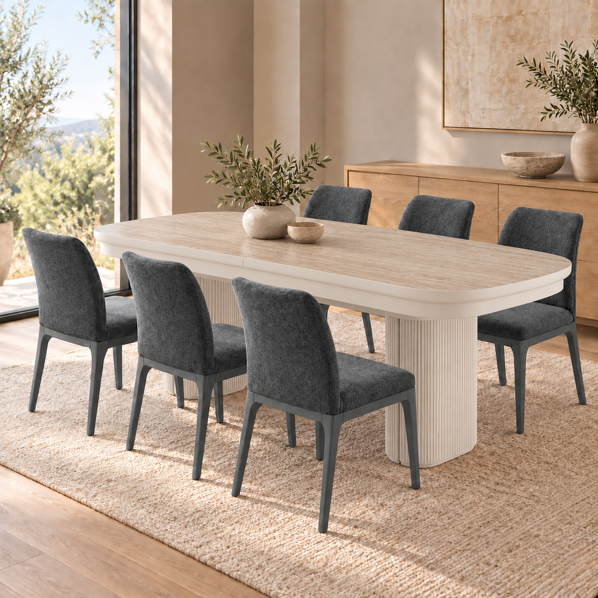 Essgruppe Asia 200-500 cm + 6 x Toronto