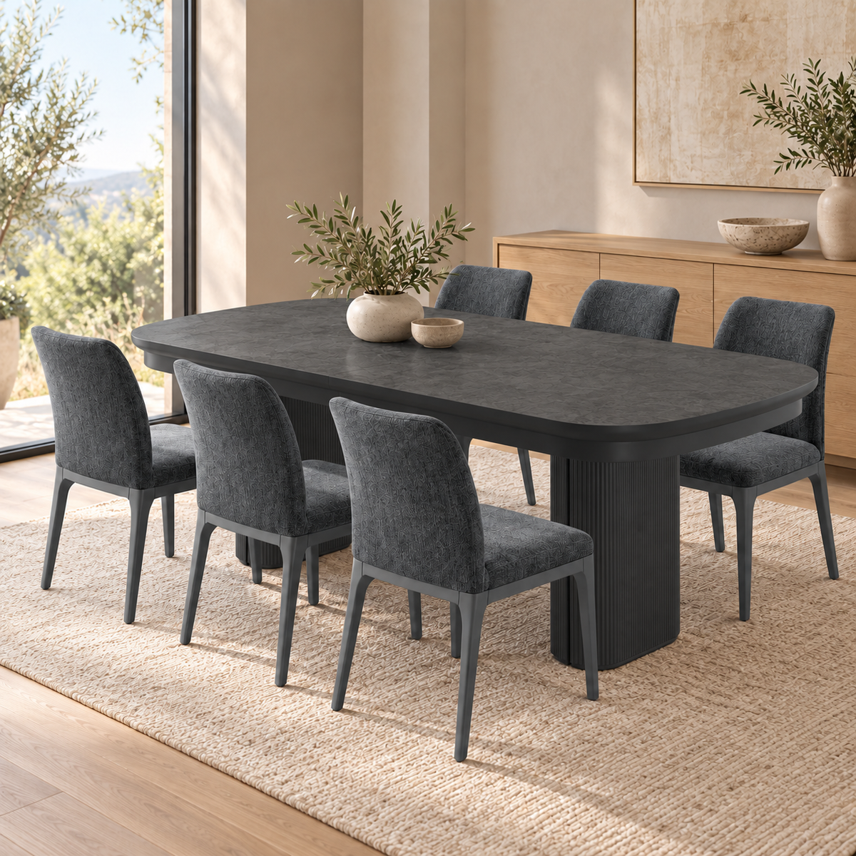 Essgruppe Asia 200-500 cm + 6 x Toronto